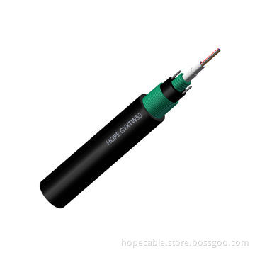 2-24 Cores Single/Multi-mode 50/125 GYXTW53 Double Armored and Sheathed Central Loose Tube Cable